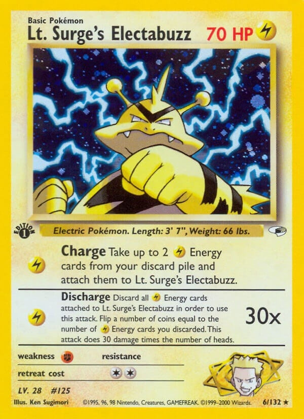 Image for Lt. Surge's Electabuzz (6) (006/132) [Gym Heroes] - Pokemon