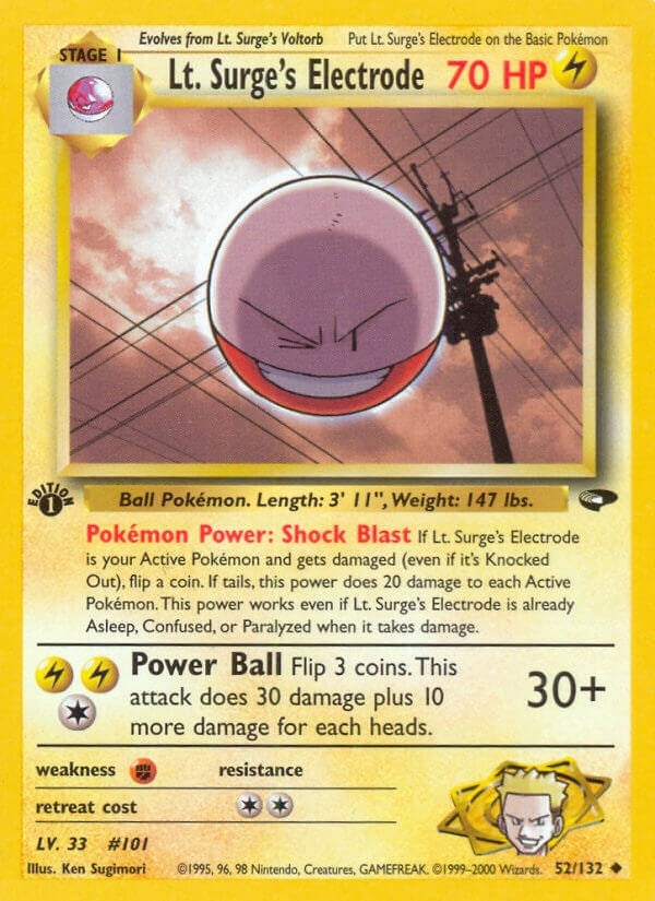Image for Lt. Surge's Electrode (052/132) [Gym Challenge] - Pokemon