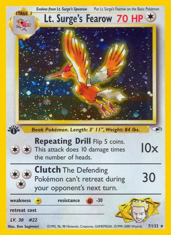 Image for Lt. Surge's Fearow (007/132) [Gym Heroes] - Pokemon