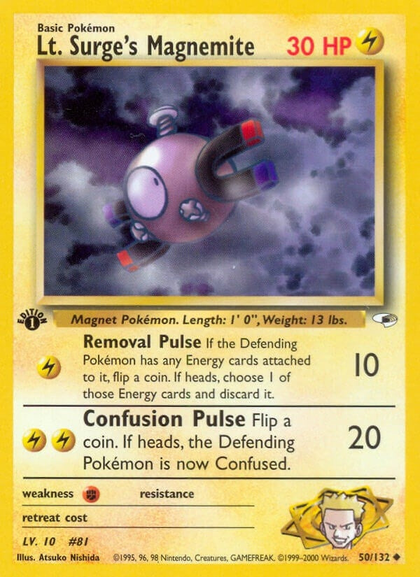 Image for Lt. Surge's Magnemite (50) (050/132) [Gym Heroes] - Pokemon