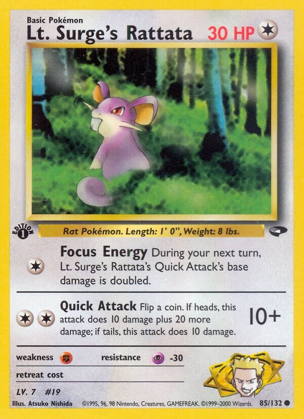 Image for Lt. Surge's Rattata (085/132) [Gym Challenge] - Pokemon