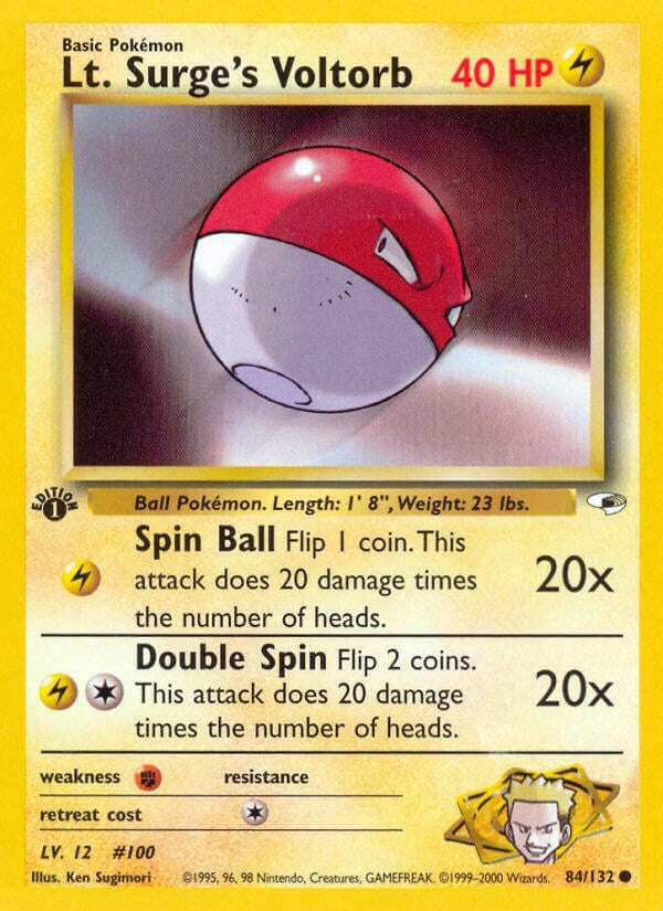 Image for Lt. Surge's Voltorb (084/132) [Gym Heroes] - Pokemon