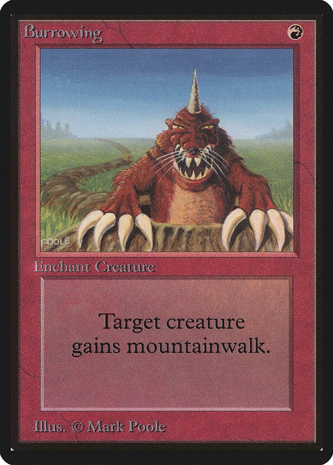 Image for Burrowing [Beta Edition] - Magic: The Gathering