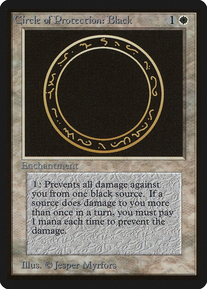 Image for Circle of Protection: Black [Beta Edition] - Magic: The Gathering