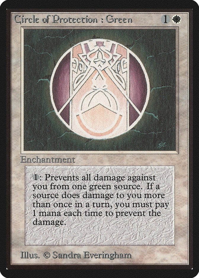 Image for Circle of Protection: Green [Beta Edition] - Magic: The Gathering
