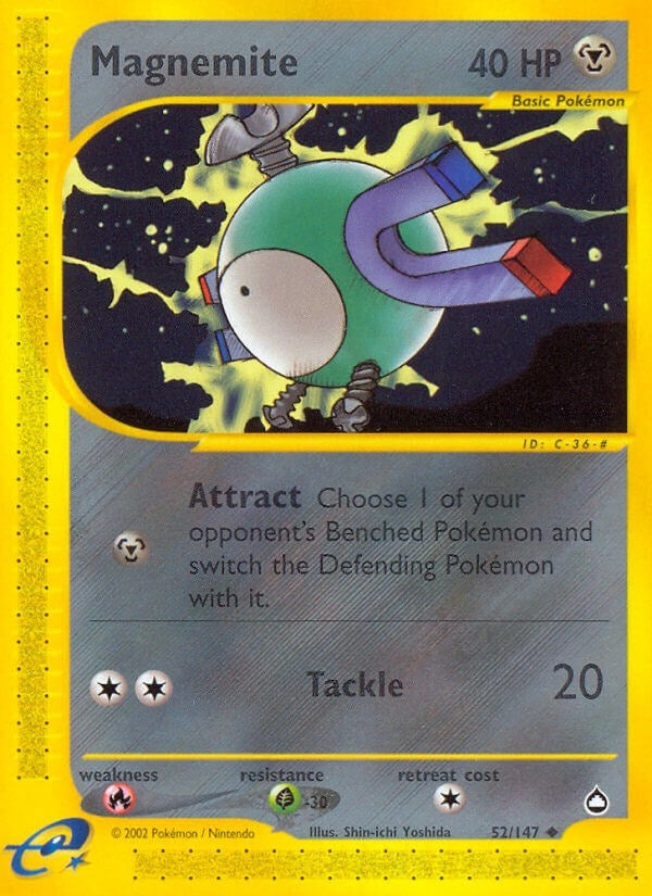 Image for Magnemite (52) (052/147) [Aquapolis] - Pokemon