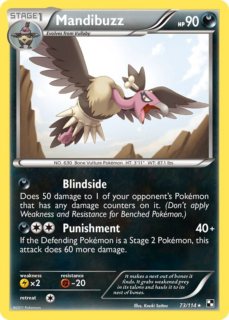Image for Mandibuzz (73/114) [Black and White] - Pokemon