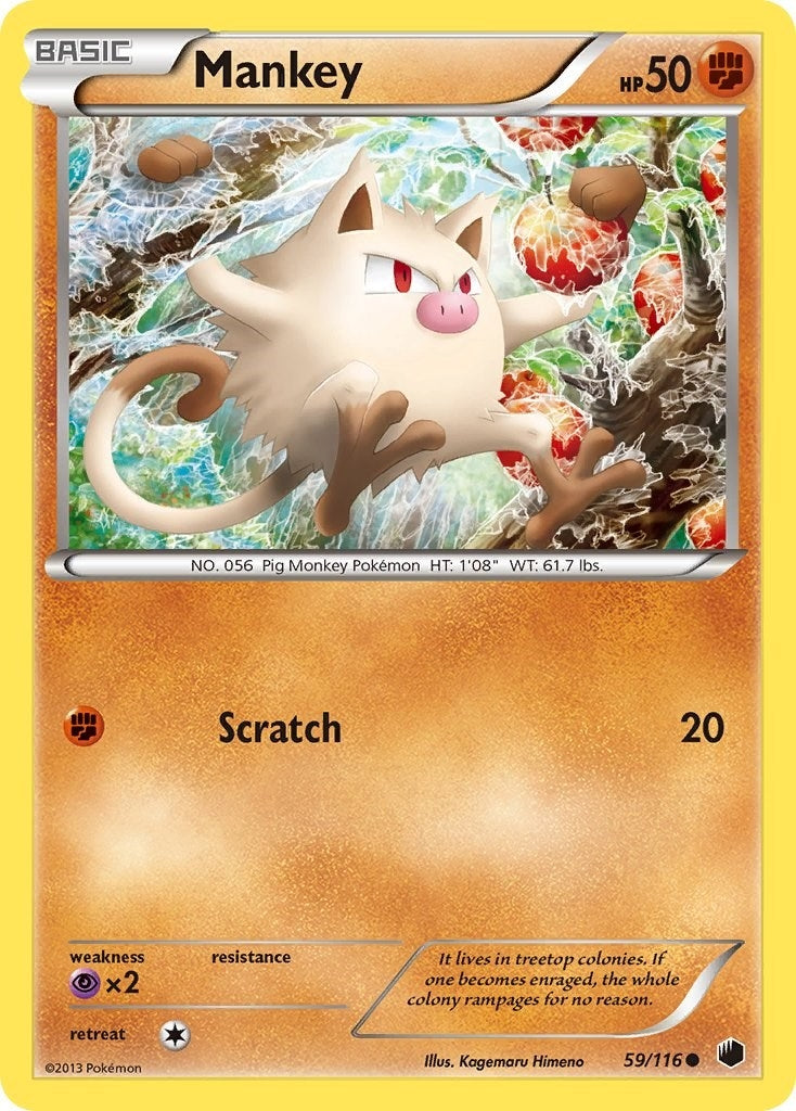 Image for Mankey (59/116) [Plasma Freeze] - Pokemon