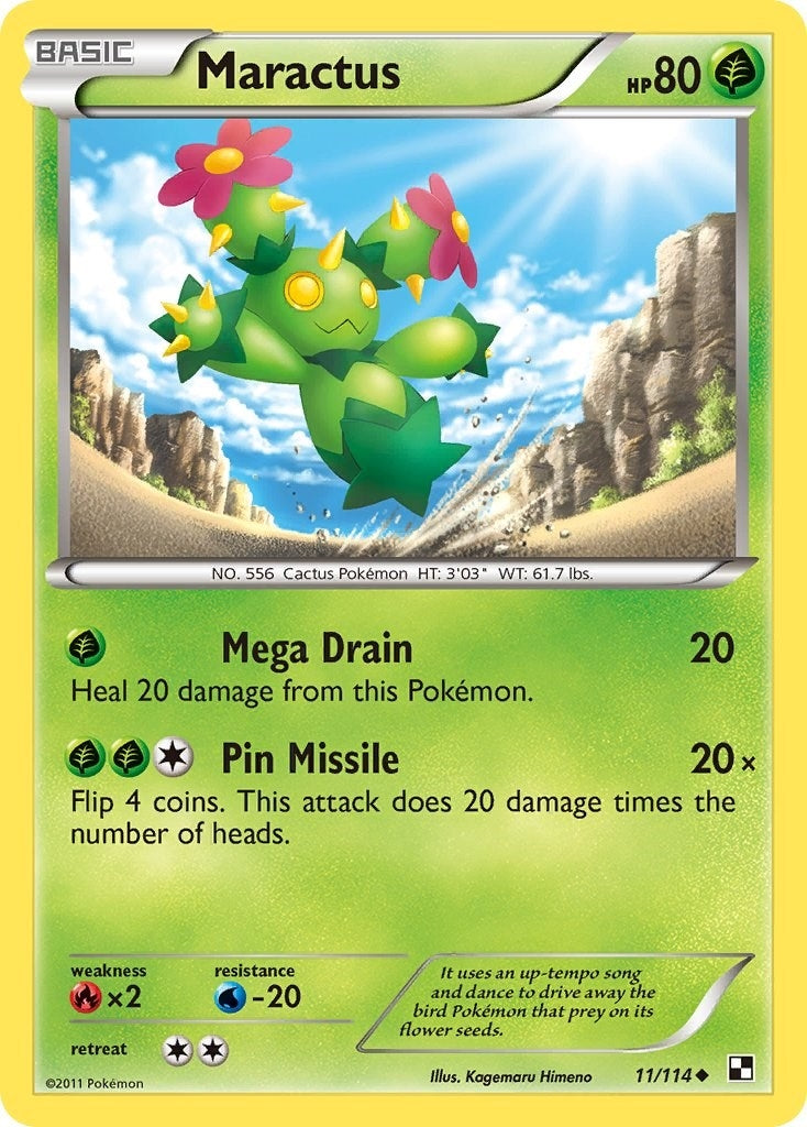 Image for Maractus (11) (11/114) [Black and White] - Pokemon