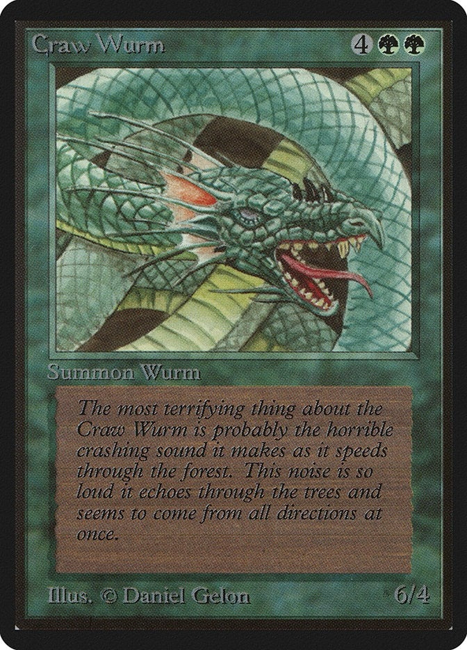 Image for Craw Wurm [Beta Edition] - Magic: The Gathering