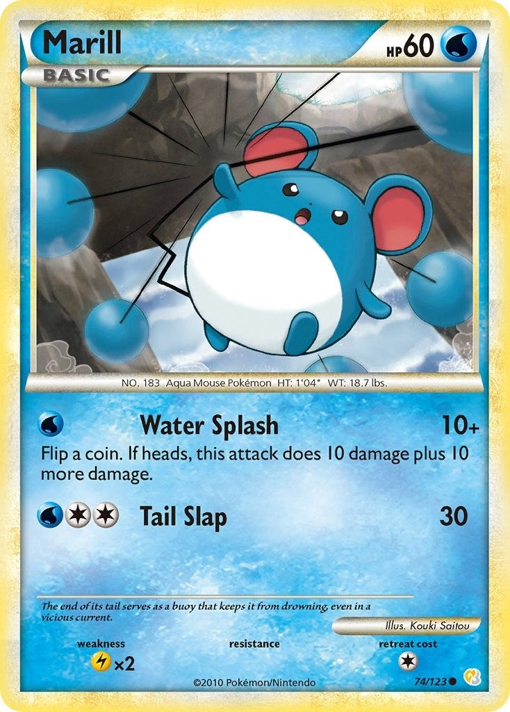 Image for Marill (74/123) [HeartGold SoulSilver] - Pokemon