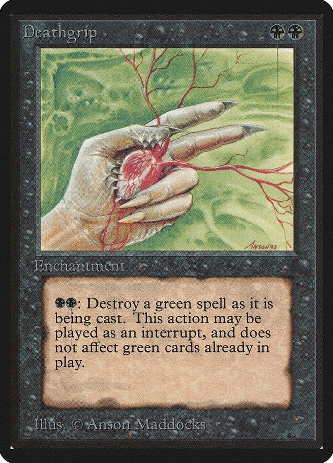 Image for Deathgrip [Beta Edition] - Magic: The Gathering