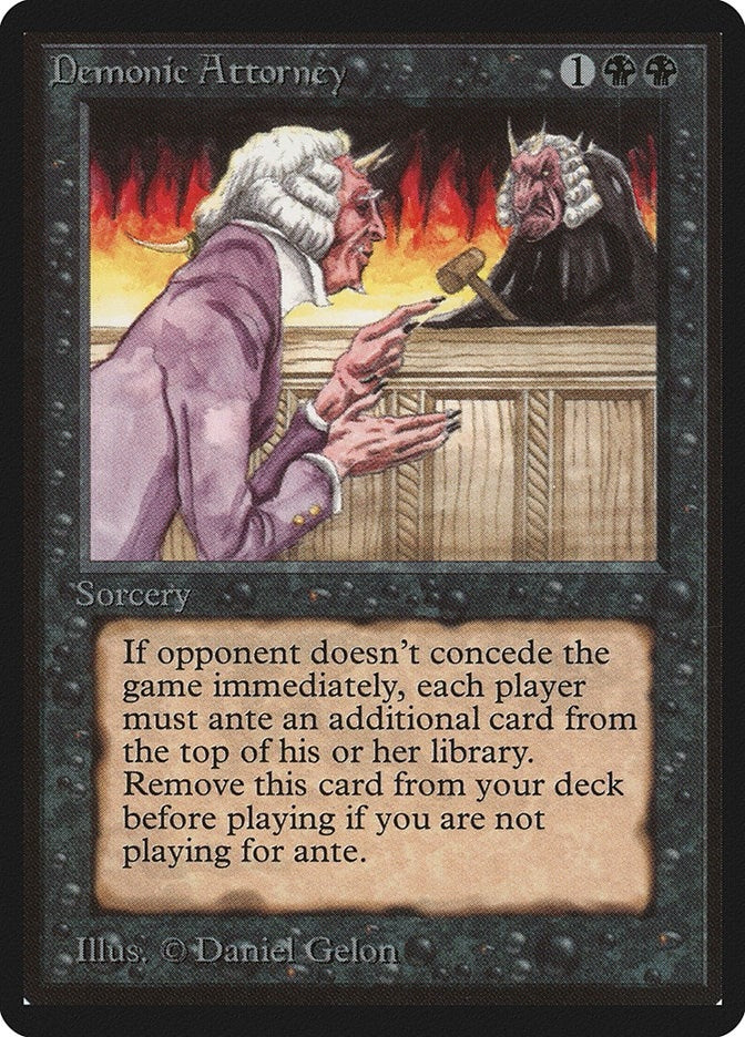 Image for Demonic Attorney [Beta Edition] - Magic: The Gathering