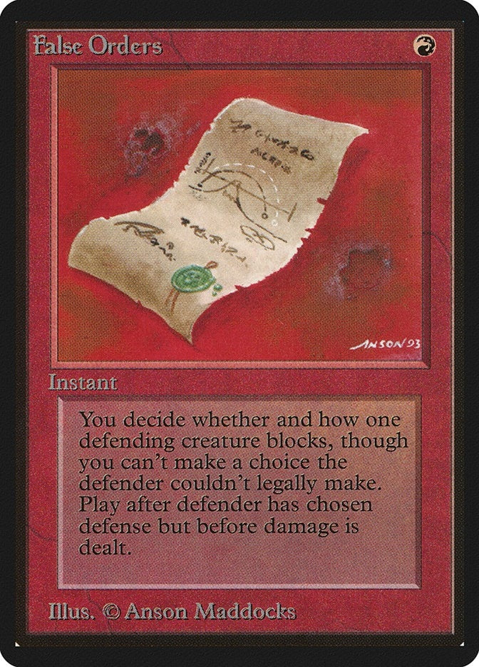 Image for False Orders [Beta Edition] - Magic: The Gathering
