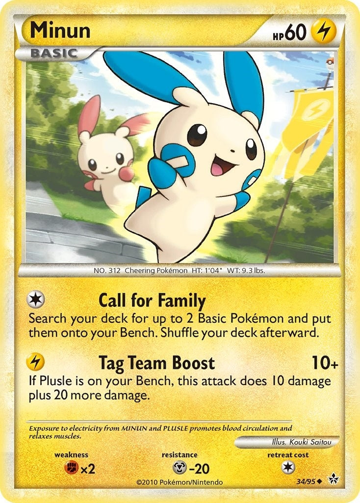 Image for Minun (34/95) [Unleashed] - Pokemon