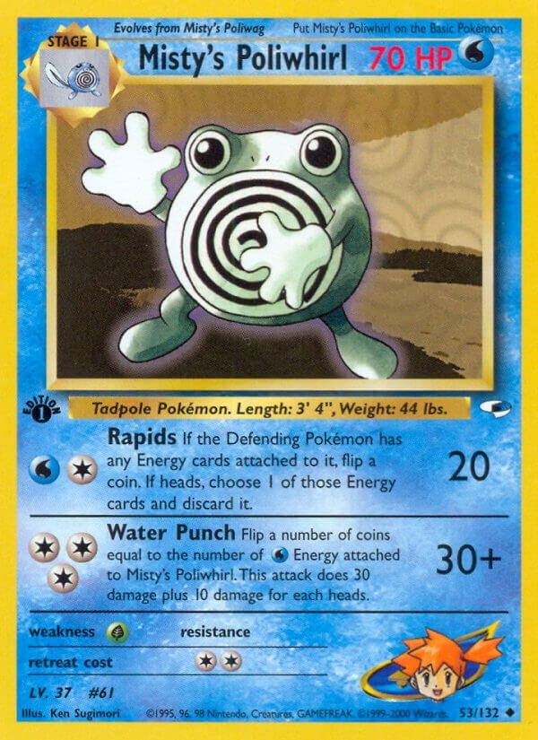Image for Misty's Poliwhirl (053/132) [Gym Heroes] - Pokemon