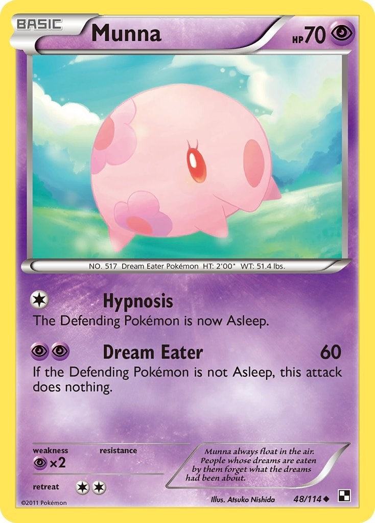 Image for Munna (48/114) [Black and White] - Pokemon