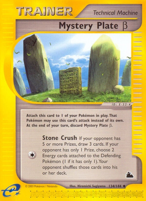 Image for Mystery Plate Beta (134/144) [Skyridge] - Pokemon