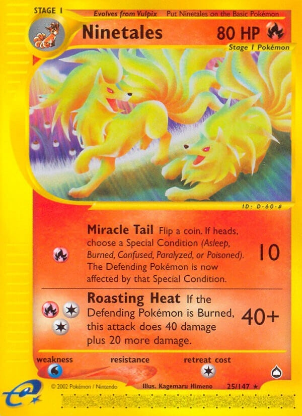 Image for Ninetales (025/147) [Aquapolis] - Pokemon