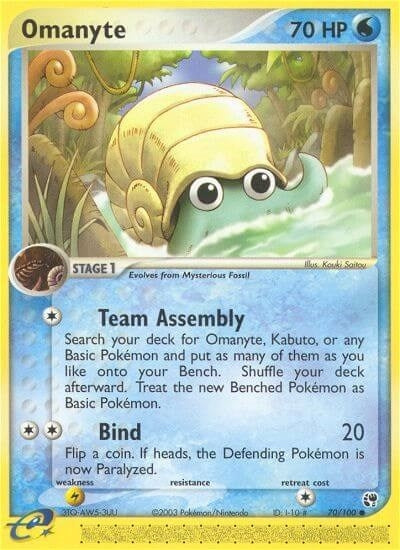 Image for Omanyte (70/100) [Sandstorm] - Pokemon