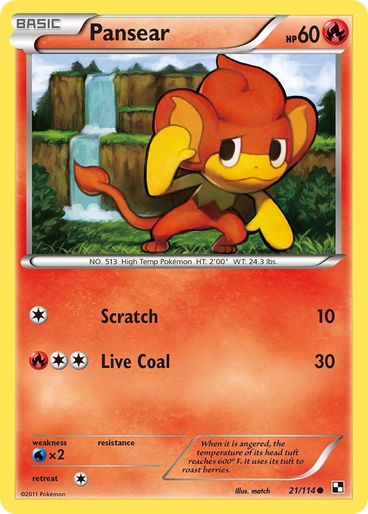 Image for Pansear (21/114) [Black and White] - Pokemon