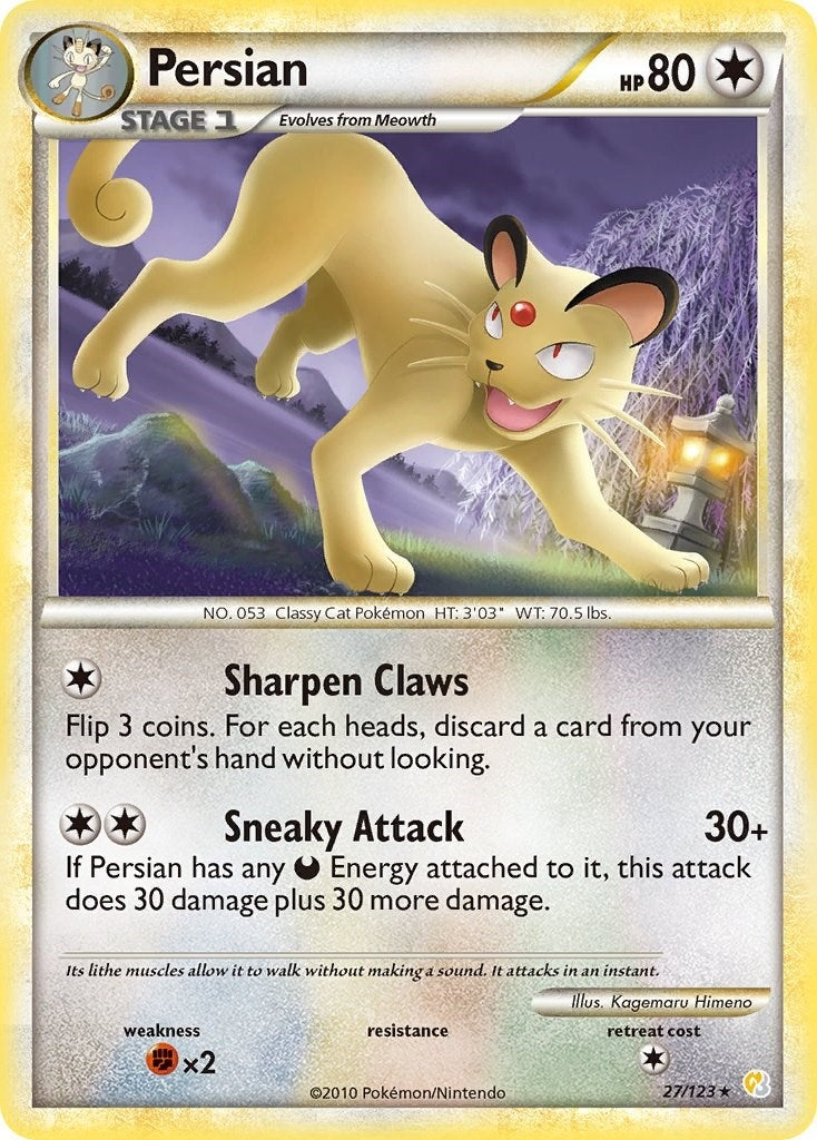 Image for Persian (27/123) [HeartGold SoulSilver] - Pokemon