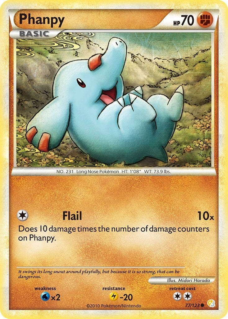 Image for Phanpy (77/123) [HeartGold SoulSilver] - Pokemon