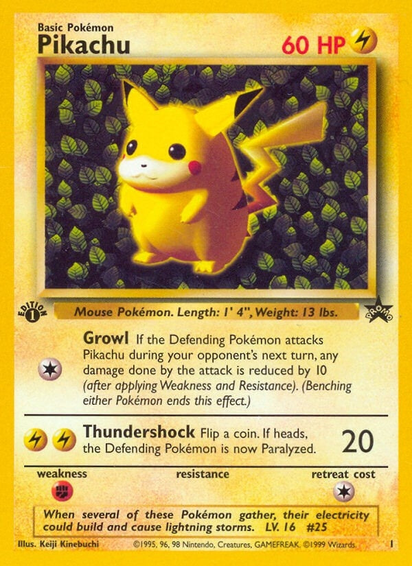 Image for Pikachu (1) (Misprint) (01/53) [WoTC Promo] - Pokemon