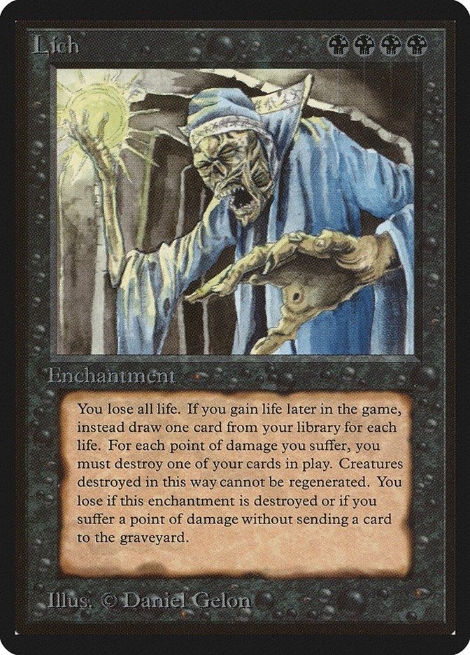 Image for Lich [Beta Edition] - Magic: The Gathering