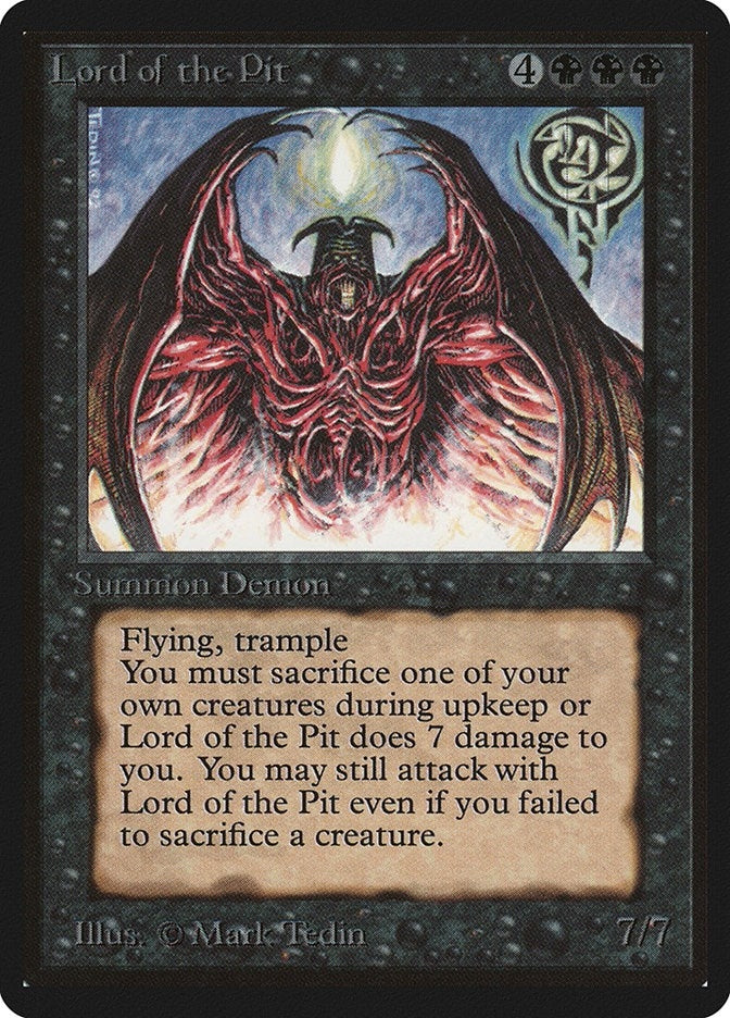 Image for Lord of the Pit [Beta Edition] - Magic: The Gathering