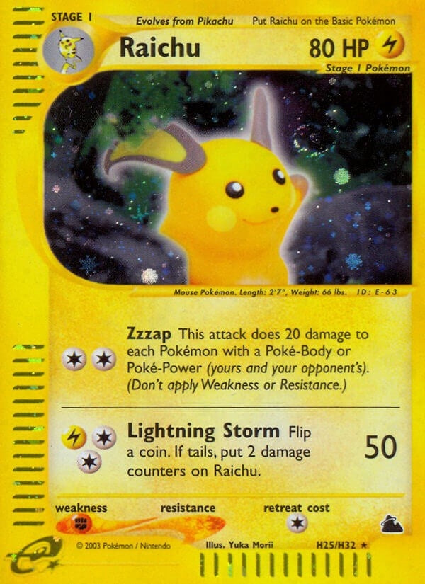 Image for Raichu (H25) (H25/H32) [Skyridge] - Pokemon