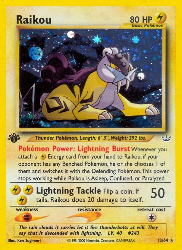 Image for Raikou (13) (13/64) [Neo Revelation] - Pokemon