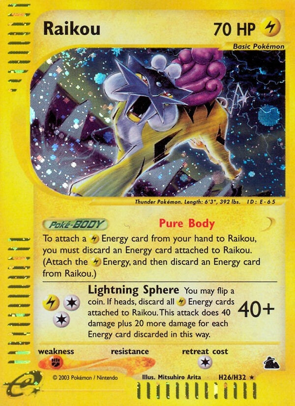 Image for Raikou (H26) (H26/H32) [Skyridge] - Pokemon