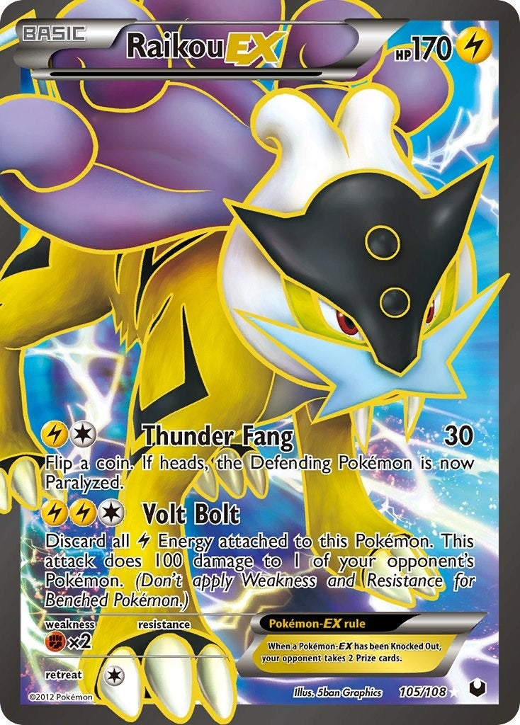 Image for Raikou EX (105 Full Art) (105/108) [Dark Explorers] - Pokemon
