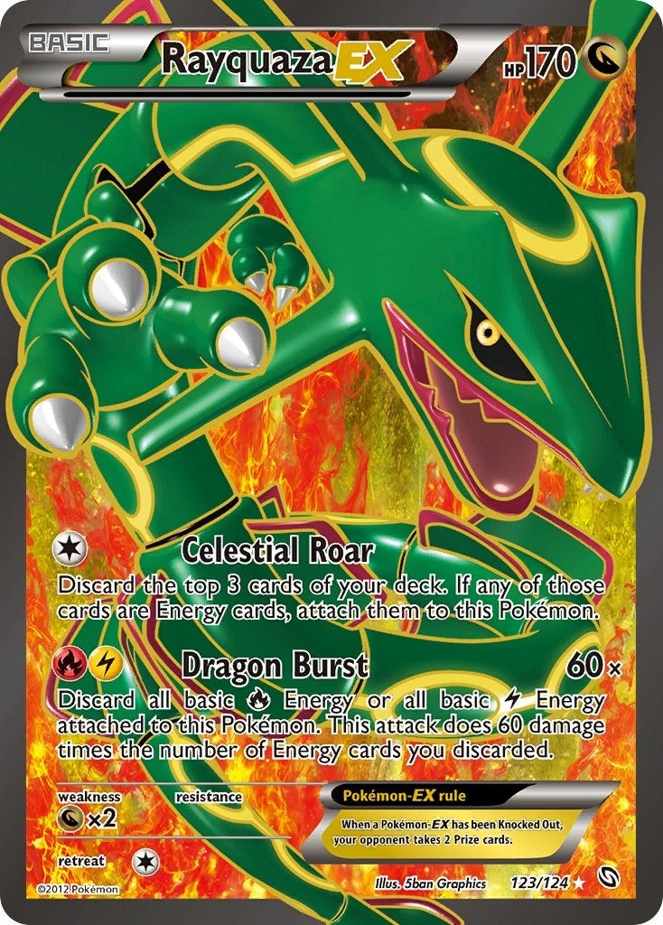 Rayquaza EX (123 Full Art) (123/124) [Dragons Exalted]