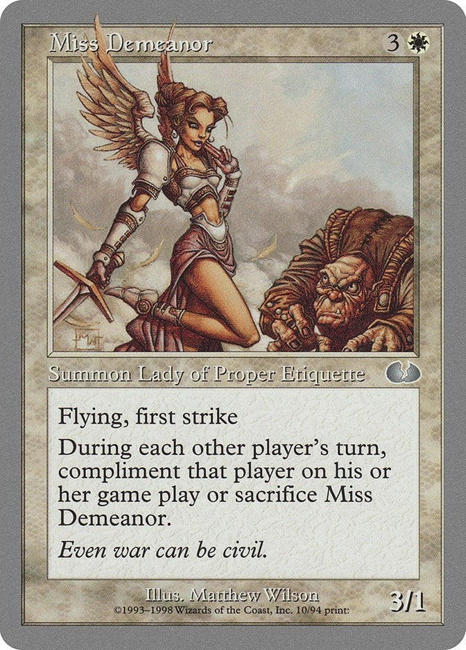 Image for Miss Demeanor (10) [Unglued] - Magic: The Gathering