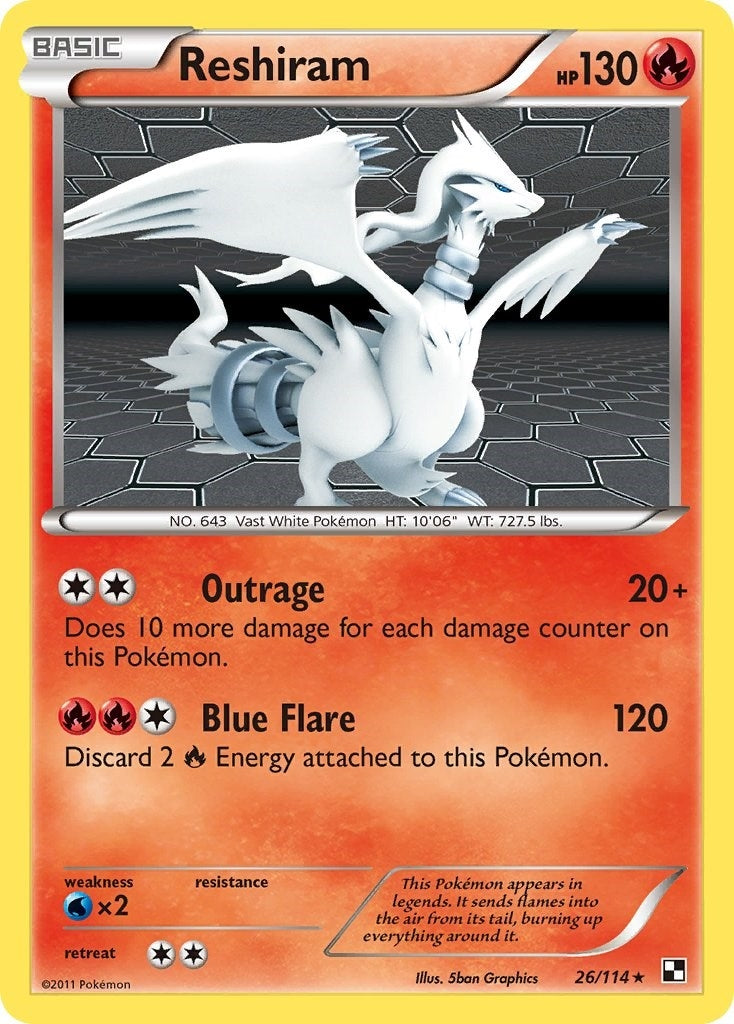 Image for Reshiram (26/114) [Black and White] - Pokemon