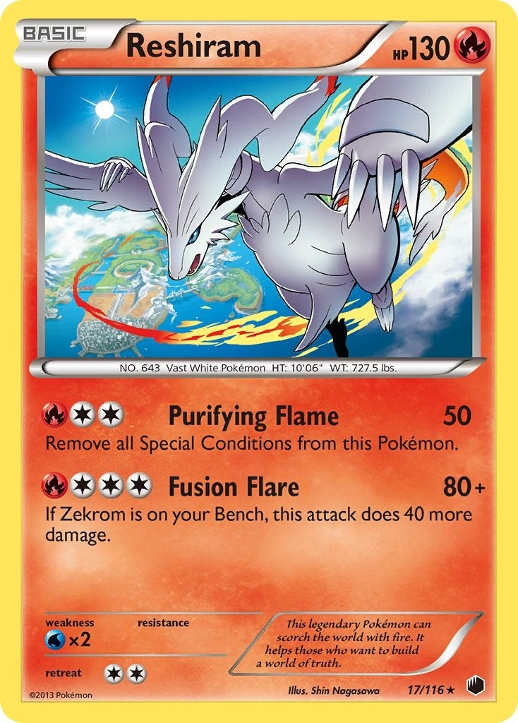 Image for Reshiram (17/116) [Plasma Freeze] - Pokemon