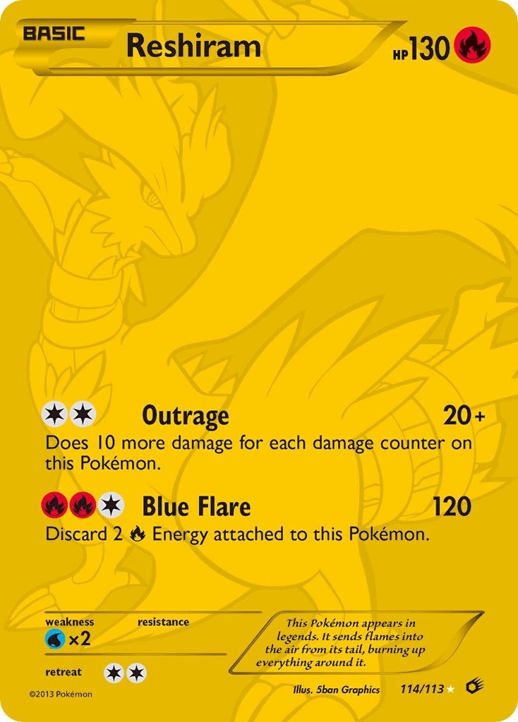 Image for Reshiram (114 Full Art Secret Rare) (114/113) [Legendary Treasures] - Pokemon