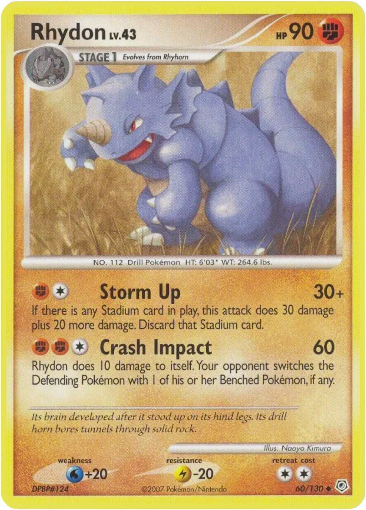 Image for Rhydon (60/130) [Diamond and Pearl] - Pokemon