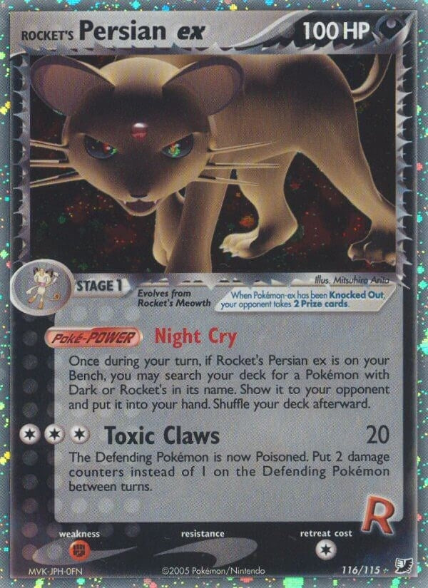 Image for Rocket's Persian ex (116/115) [Unseen Forces] - Pokemon