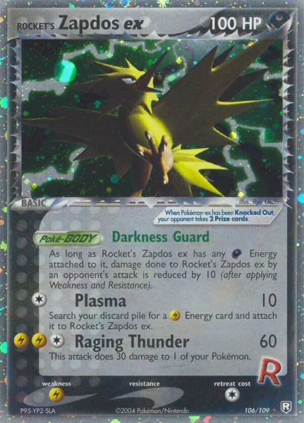 Image for Rocket's Zapdos ex (106/109) [Team Rocket Returns] - Pokemon