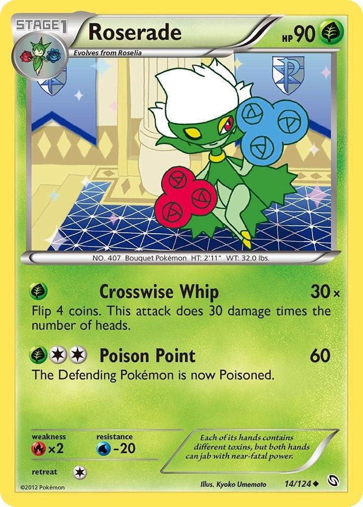 Image for Roserade (14) (14/124) [Dragons Exalted] - Pokemon