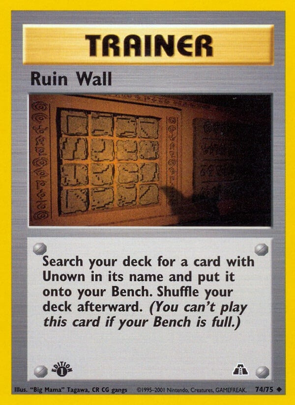 Image for Ruin Wall (74/75) [Neo Discovery] - Pokemon