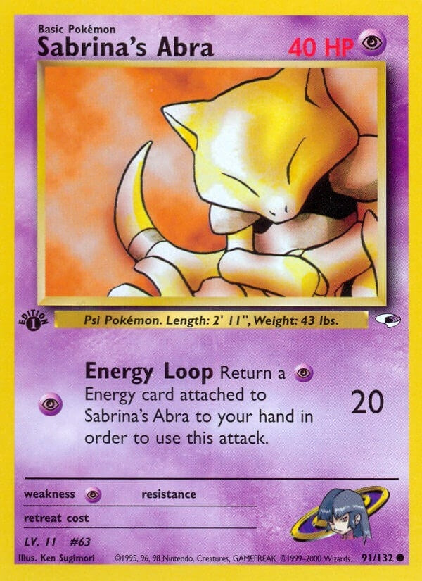 Image for Sabrina's Abra (091/132) [Gym Heroes] - Pokemon