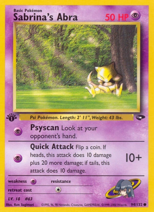 Image for Sabrina's Abra (94) (094/132) [Gym Challenge] - Pokemon