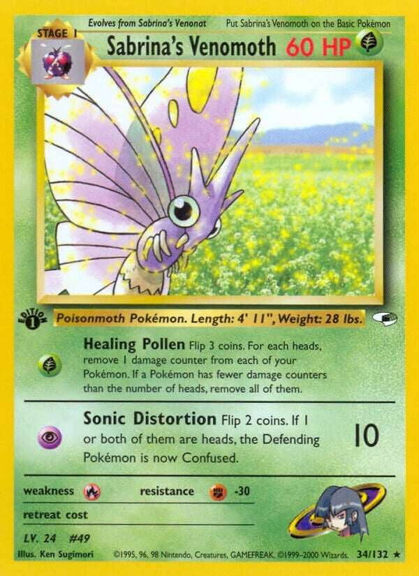 Image for Sabrina's Venomoth (034/132) [Gym Heroes] - Pokemon