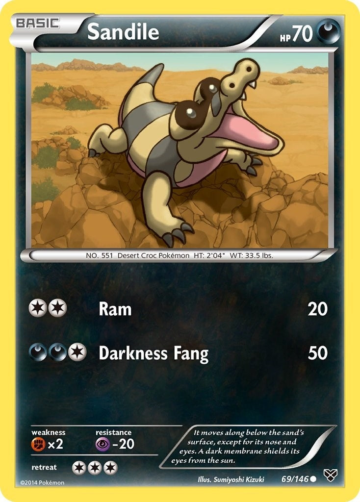 Image for Sandile (69/146) [XY Base Set] - Pokemon