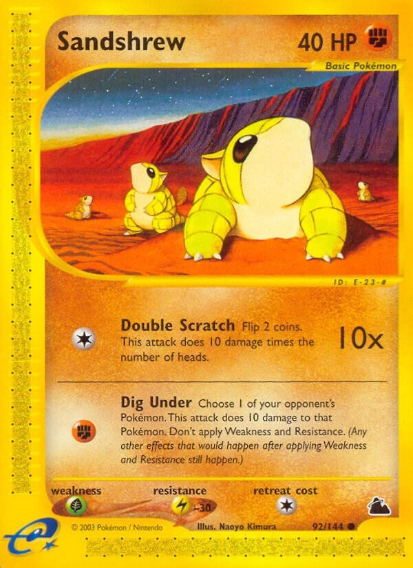 Image for Sandshrew (092/144) [Skyridge] - Pokemon