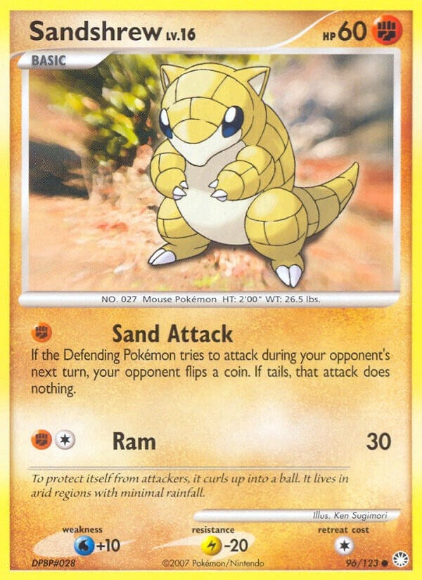 Image for Sandshrew (96/123) [Mysterious Treasures] - Pokemon
